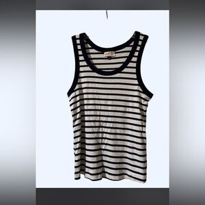 Universal Thread Navy & White Striped Scoop Neck Tank NWOT